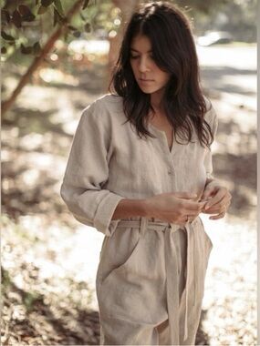 Ozma Cameron linen jumpsuit medium